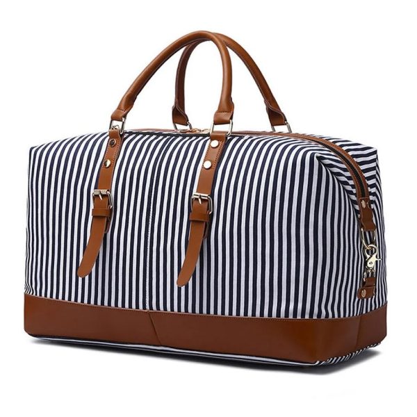 Grand sac à langer rayé style marin pour bébé