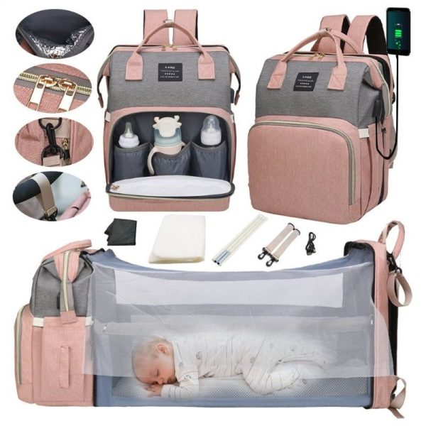 Sac à langer lit spacieux avec poches multiples