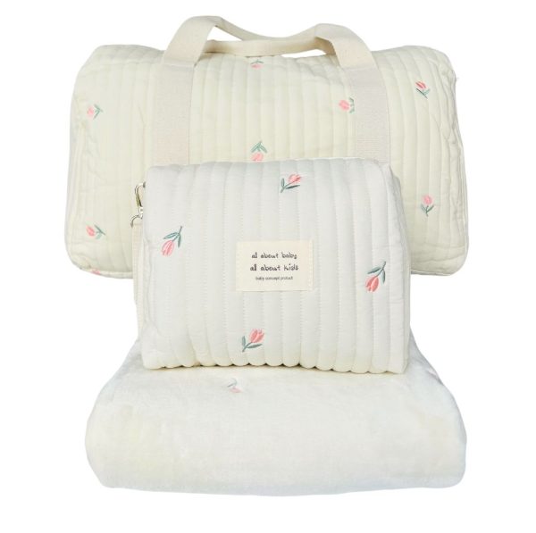 Sac à langer maternité avec motifs floraux