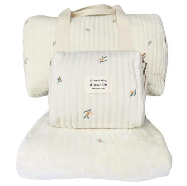 Sac à langer maternité olive avec accessoires