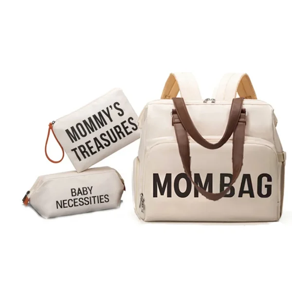 Sac à langer Mommy bag en toile beige